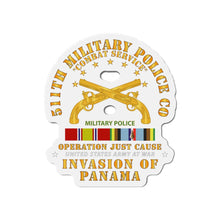 Load image into Gallery viewer, Die-Cut Magnets - Just Cause - 511th Military Police Co w Svc Ribbons