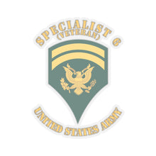 Load image into Gallery viewer, Kiss-Cut Stickers - Army - Enlisted - SPEC 6 - Specialist 6 - Std wo Txt X 300
