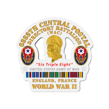 Load image into Gallery viewer, Die-Cut Magnets -SSI -Army - 6888th Central Postal Directory Battalion - WWII w EU SVC