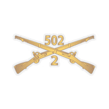 Load image into Gallery viewer, Kiss-Cut Stickers - Army - 2nd Bn 502nd Infantry Regt - Infantry Br wo Txt