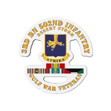 Load image into Gallery viewer, Die-Cut Magnets - 3rd Bn 502nd Infantry - Desert Storm w Svc