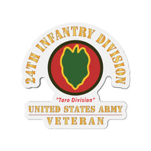 Load image into Gallery viewer, Die-Cut Magnets - Army - SSI - 24th Infantry Division - Taro Division - US Army Veteran X 300