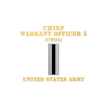Load image into Gallery viewer, Kiss-Cut Vinyl Decals - Army - Chief Warrant Officer 5 - CW05 - Flat - X 300