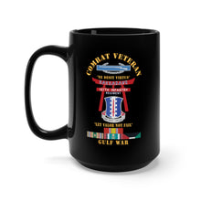 Load image into Gallery viewer, Black Mug 15oz - Army - Combat Veteran - 187th Infantry Regiment - Torii, Rakkasans, Let Valor Not Fail, English, Latin w CIB w GULF SVC X 300