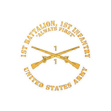 Load image into Gallery viewer, Kiss-Cut Vinyl Decals - Army - 1st Battalion, 1st Infantry Regiment Branch - Always First - US Army X 300