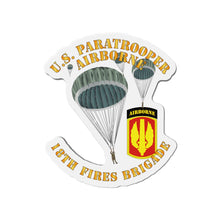 Load image into Gallery viewer, Die-Cut Magnets - Army - US Paratrooper - 18th Fires Brigade