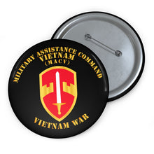 Load image into Gallery viewer, Custom Pin Buttons - Military Assistance Cmd Vietnam - MACV - Vietnam War