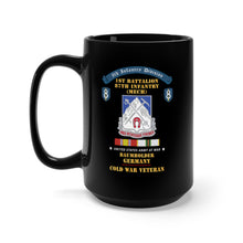 Load image into Gallery viewer, Black Mug 15oz - 8th Infantry Division Scroll - 1st Bn 87th Infantry (Mech) - Baumholder Germany - Cold War Vet w COLD SVC X 300