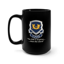 Load image into Gallery viewer, Black Mug 15oz - Army - Jag Corps Crest - Pen is Mighter X 300