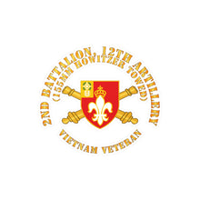Load image into Gallery viewer, Kiss-Cut Vinyl Decals - Army - 2nd Bn 12th Artillery - 105-155mm - 8th ID - Baumholder Germany w COLD SVC (Copy)