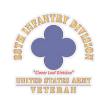 Load image into Gallery viewer, Kiss-Cut Stickers - Army - SSI - 88th Infantry Division - Clover Leaf Division - US Army Veteran X 300