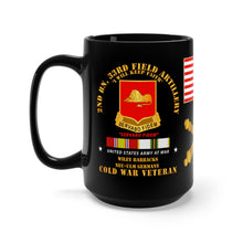Load image into Gallery viewer, Black Mug 15oz - 2nd Battalion 33rd Field Artillery - New Ulm Germany with Cold War Service Ribbons