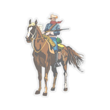 Load image into Gallery viewer, Kiss-Cut Stickers - Cavalryman - Buffalo Soldier X 300