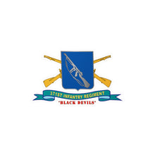 Load image into Gallery viewer, Kiss-Cut Vinyl Decals - Army - 371st Infantry Regiment - Black Devils w Br - Ribbon