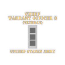 Load image into Gallery viewer, Kiss-Cut Stickers - Army - Chief Warrant Officer 3 - CW03 - Veteran - Flat - X 300