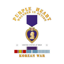 Load image into Gallery viewer, Kiss-Cut Vinyl Decals - Purple Heart - WIA w Korean War w Purple Heart