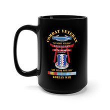 Load image into Gallery viewer, Black Mug 15oz - Army - Combat Veteran - 187th Infantry Regiment - Torii, Rakkasans, Let Valor Not Fail, English, Latin w CIB w KOREA SVC X 300