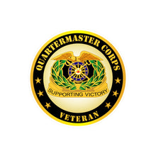 Load image into Gallery viewer, Kiss-Cut Vinyl Decals - Army - Quartermaster Corps Veteran