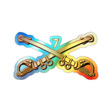 Load image into Gallery viewer, Holographic Die-cut Stickers - 7th Cavalry Branch wo Txt