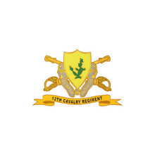 Load image into Gallery viewer, Kiss-Cut Vinyl Decals - Army - 12th Cavalry Regiment w Br - Ribbon