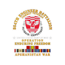 Load image into Gallery viewer, Kiss-Cut Vinyl Decals - Army - 864th Eng Bn - Enduring Freedom Veteran w AFGHAN SVC
