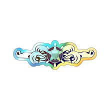 Load image into Gallery viewer, Holographic Die-cut Stickers - USCG - Cutterman Badge - Enlisted - Silver wo Txt