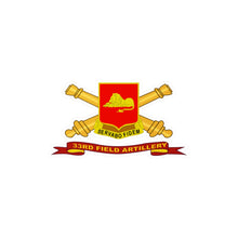 Load image into Gallery viewer, Kiss-Cut Vinyl Decals - Army - 33rd Field Artillery w Br - Ribbon