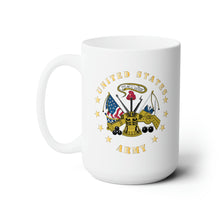 Load image into Gallery viewer, White Ceramic Mug 15oz - Emblem - US Army Center wo DS