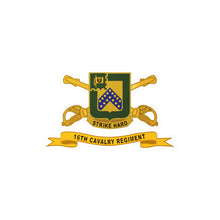 Load image into Gallery viewer, Kiss-Cut Vinyl Decals - Army - 16th Cavalry Regiment w Br - Ribbon