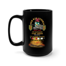 Load image into Gallery viewer, Black Mug 15oz - Army - Cold War Vet - 1st Bn 63rd Armor - 1st Inf Div - Fort Riley, Kansas - M60A1 Tank - BRO w COLD SVC X 300