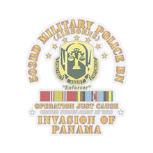Load image into Gallery viewer, Kiss-Cut Stickers - Just Cause - 503rd Military Police Bn - Ft Bragg NC w Svc Ribbons