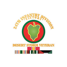 Load image into Gallery viewer, Kiss-Cut Vinyl Decals - Army - 24th Infantry Division - Desert Storm Veteran X 300