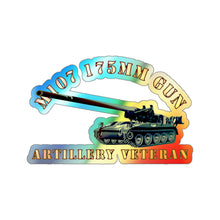 Load image into Gallery viewer, Holographic Die-cut Stickers - M107 - 175mm Gun - Artillery Veteran