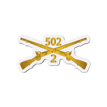 Load image into Gallery viewer, Die-Cut Magnets - 2nd Bn 502nd Infantry Regt - Infantry Br wo Txt
