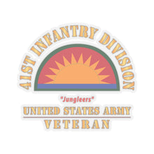 Load image into Gallery viewer, Kiss-Cut Stickers - Army - SSI - 41st Infantry Division - Jungleers - US Army Veteran X 300