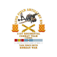Load image into Gallery viewer, Kiss-Cut Vinyl Decals - Army - 52nd FA Bn, 21st RCT, TF Smith - Korean War w KOREA SVC