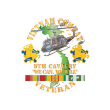 Load image into Gallery viewer, Kiss-Cut Vinyl Decals - Army - Vietnam Combat Cavalry Veteran w 9th Cav Helicopter X 300