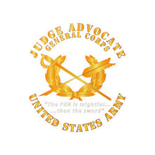 Load image into Gallery viewer, Kiss-Cut Vinyl Decals - Army - Judge Advocate General Corps - Pen is Mighter X 300