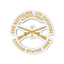 Load image into Gallery viewer, Die-Cut Magnets -SSI - Army - 2nd Battalion, 1st Infantry Regiment Branch - Always First - US Army X 300