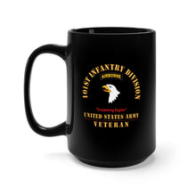 Load image into Gallery viewer, Black Mug 15oz - Army - SSI - 101st Airborne Division - Screaming Eagles - US Army Veteran X 300