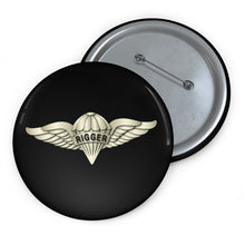 Load image into Gallery viewer, Custom Pin Buttons - Parachute Rigger Metal V1