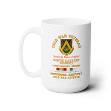 Load image into Gallery viewer, White Ceramic Mug 15oz - Army - Cold War Vet - 240th Cavalry Regiment - Owensboro, Kentucky w COLD SVC