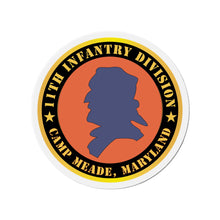 Load image into Gallery viewer, Die-Cut Magnets - Army - 11th Infantry Division - Camp Meade, Maryland X 300