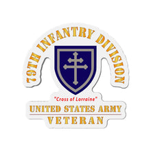 Load image into Gallery viewer, Die-Cut Magnets - Army - SSI - 79th Infantry Division - Cross of Lorraine - US Army Veteran X 300