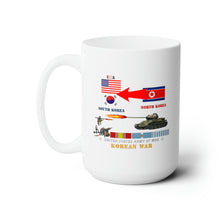 Load image into Gallery viewer, White Ceramic Mug 15oz - Army - Korean War - USA - South Korean Vs North Korea