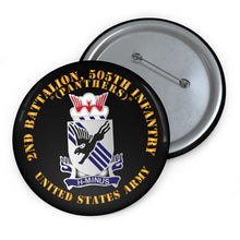 Load image into Gallery viewer, Custom Pin Buttons - 2nd Bn, 505th Infantry Regiment - Panthers - DUI X 300