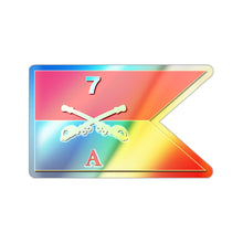 Load image into Gallery viewer, Holographic Die-cut Stickers - A Co Guidon - 7th Cavalry