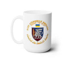 Load image into Gallery viewer, White Ceramic Mug 15oz - Ukraine - 81st Airmobile Brigade - Born to Win X 300