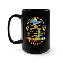 Load image into Gallery viewer, Black Mug 15oz - Army - Vietnam Combat Cavalry Veteran w 2nd Bn 12th Cav Regt w CIB - 1st Cav Div X 300