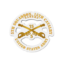 Load image into Gallery viewer, Die-Cut Magnets - Army - 5th Squadron, 15th Cavalry - Sabers w Br